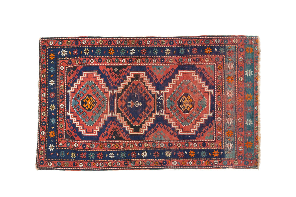 Antique Armenian Kazak 4'4" x 7' - SHARKTOOTH Antique and Vintage Textiles