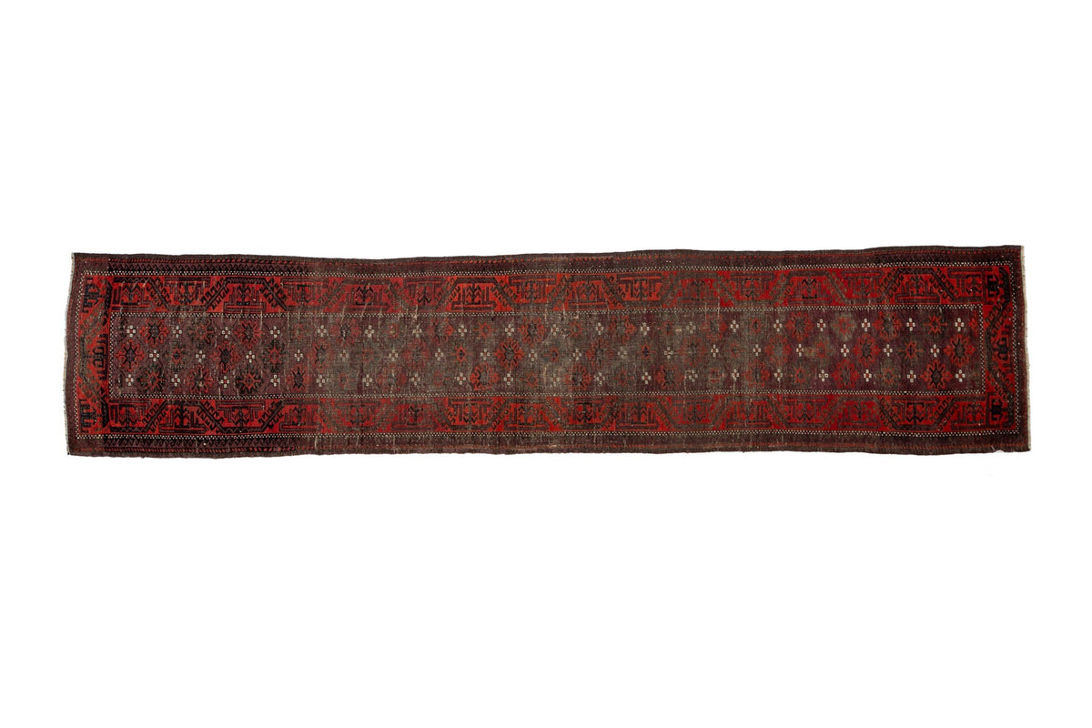 Antique Baluch Runner 2'5" x 10'10" SHARKTOOTH Textiles