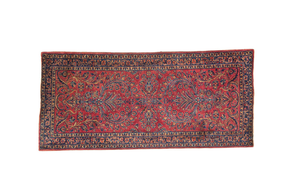 Antique Kashan 2'2" x 4'8" - SHARKTOOTH Antique and Vintage Textiles