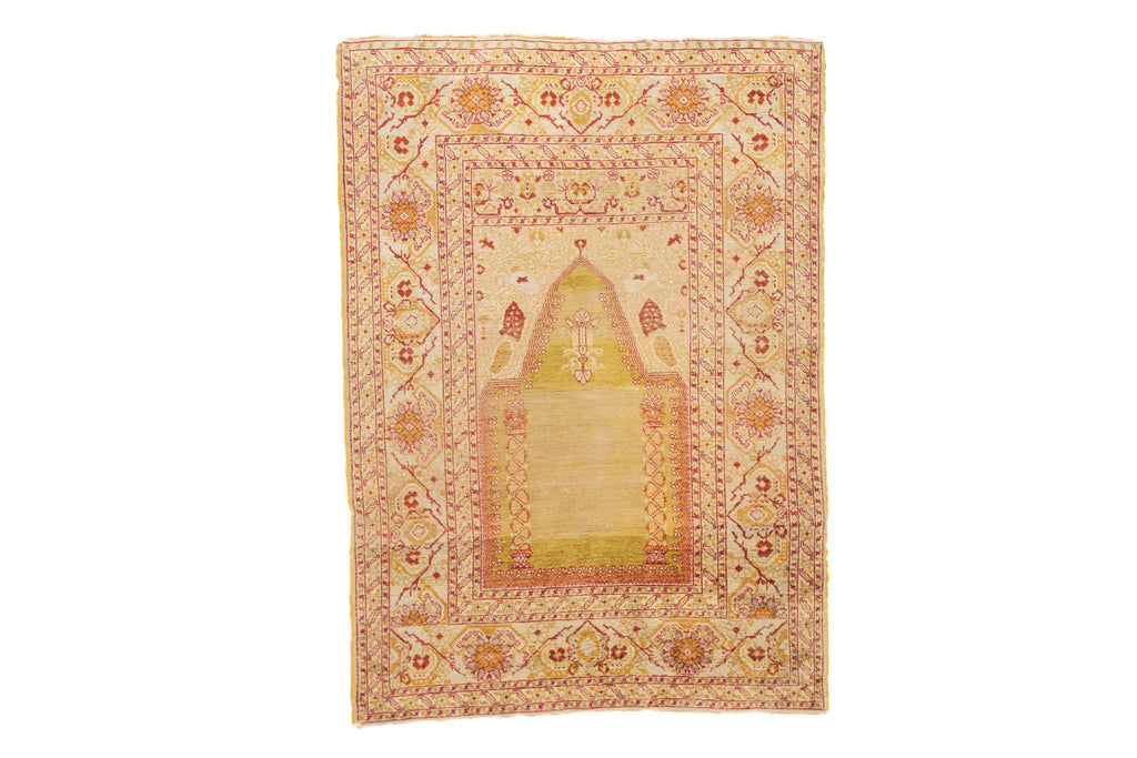 Antique Kayseri Prayer 3'9" x 5'3" - SHARKTOOTH Antique and Vintage Textiles