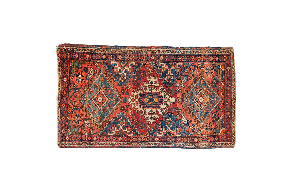 Antique Persian Karaja 2' x 3'5" - SHARKTOOTH Antique and Vintage Textiles