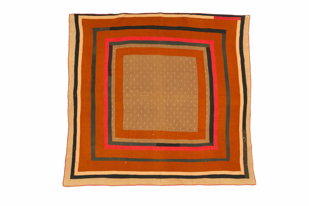 Antique Double Sided Quilt - SHARKTOOTH Antique and Vintage Textiles