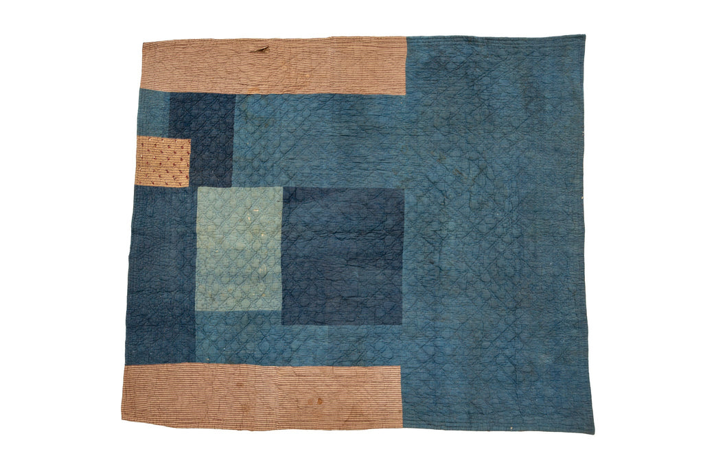 Antique European Ghost Quilt - SHARKTOOTH Antique and Vintage Textiles