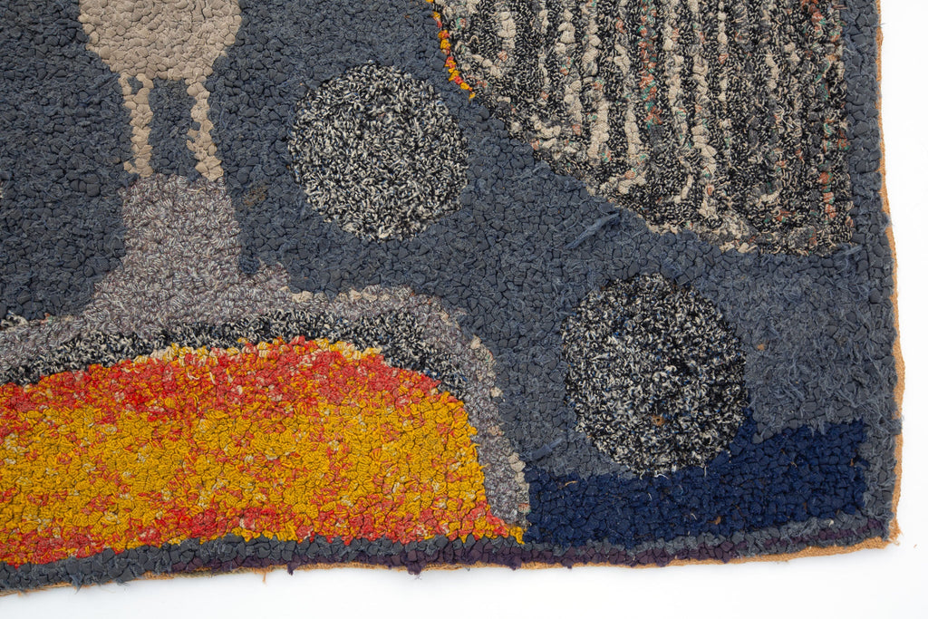Antique Hooked Rug - SHARKTOOTH Antique and Vintage Textiles