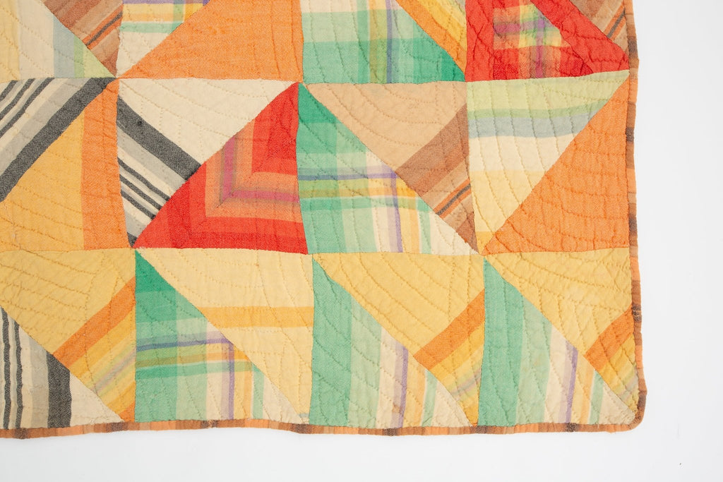 Antique Wool Crepe Quilt - SHARKTOOTH Antique and Vintage Textiles