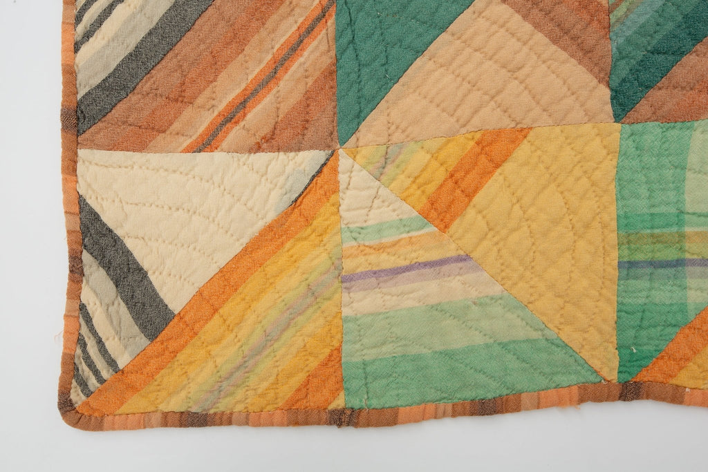 Antique Wool Crepe Quilt - SHARKTOOTH Antique and Vintage Textiles