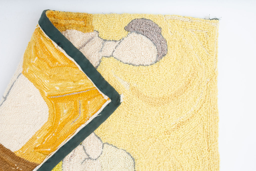 Figurative Hooked Rug - SHARKTOOTH Antique and Vintage Textiles