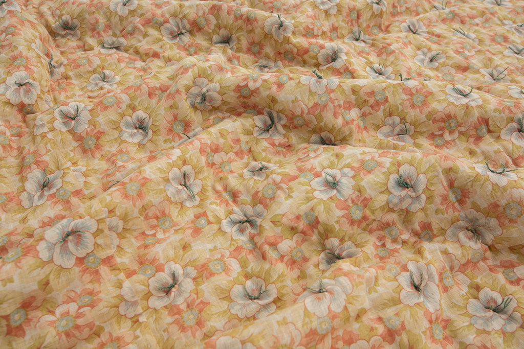 Floral Wholecloth Quilt - SHARKTOOTH Antique and Vintage Textiles