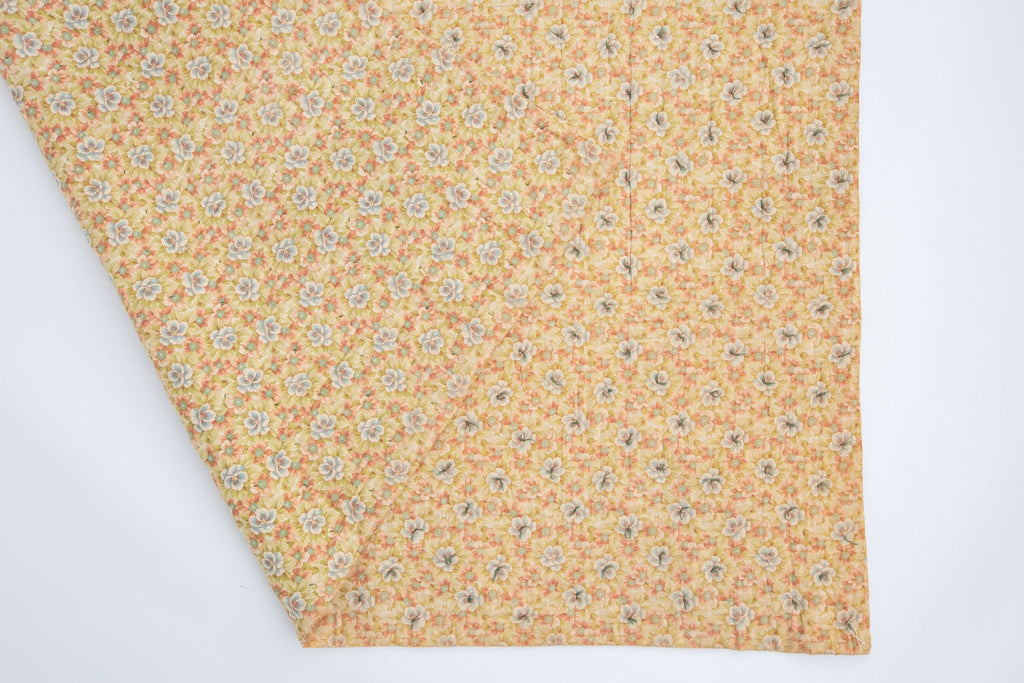 Floral Wholecloth Quilt - SHARKTOOTH Antique and Vintage Textiles