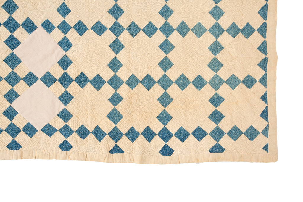 1800's Calico Quilt - SHARKTOOTH Antique and Vintage Textiles