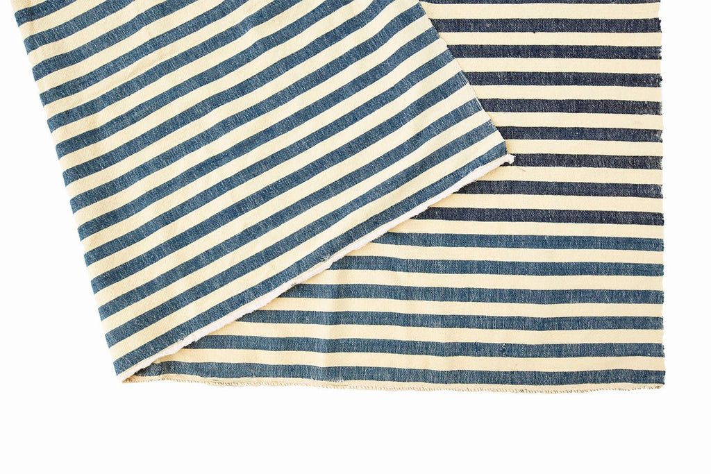 1800’s Striped Wool Blanket - SHARKTOOTH Antique and Vintage Textiles