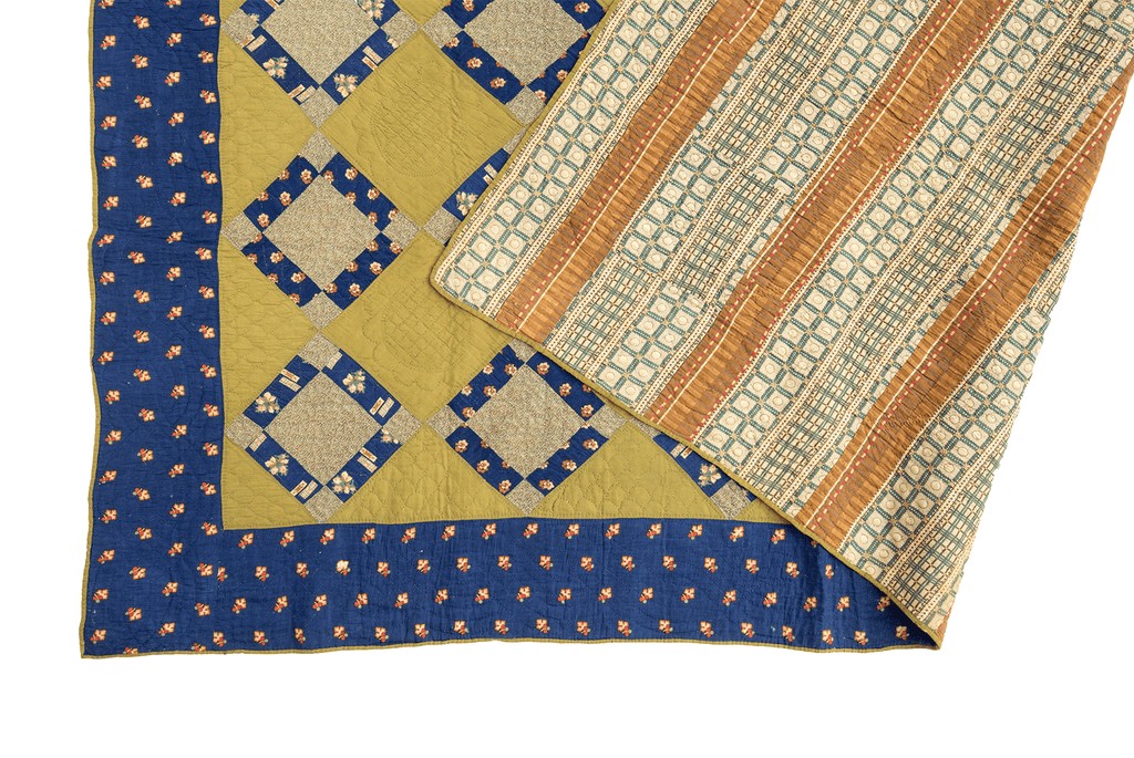 1880's One Patch Quilt - SHARKTOOTH Antique and Vintage Textiles