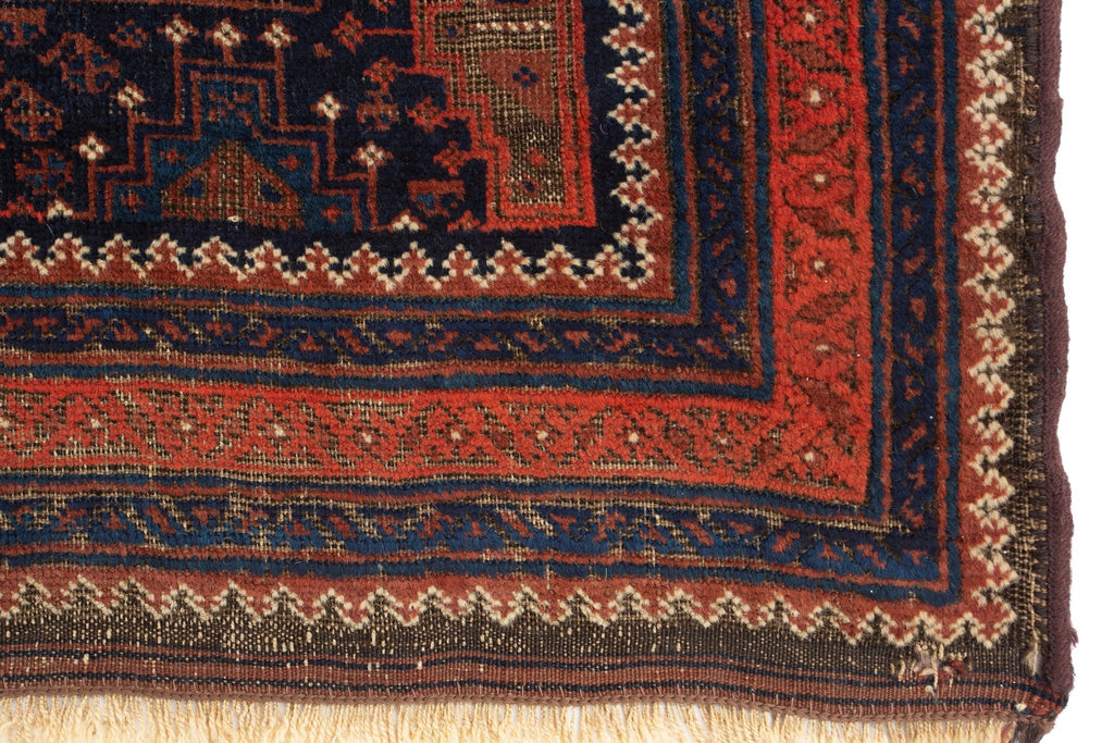 1900's Baluch 3'4" x 6' - SHARKTOOTH Antique and Vintage Textiles