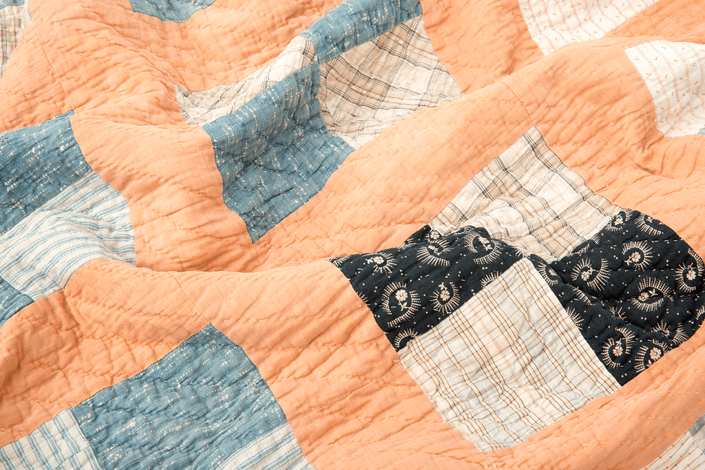 1930's Four Square Patch - SHARKTOOTH Antique and Vintage Textiles