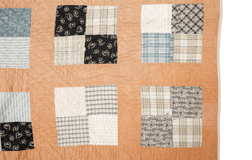 1930's Four Square Patch - SHARKTOOTH Antique and Vintage Textiles