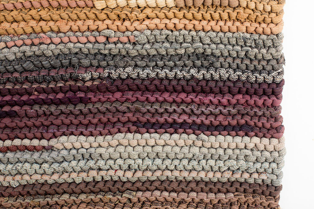 1960's Knit Wool Mat - SHARKTOOTH Antique and Vintage Textiles