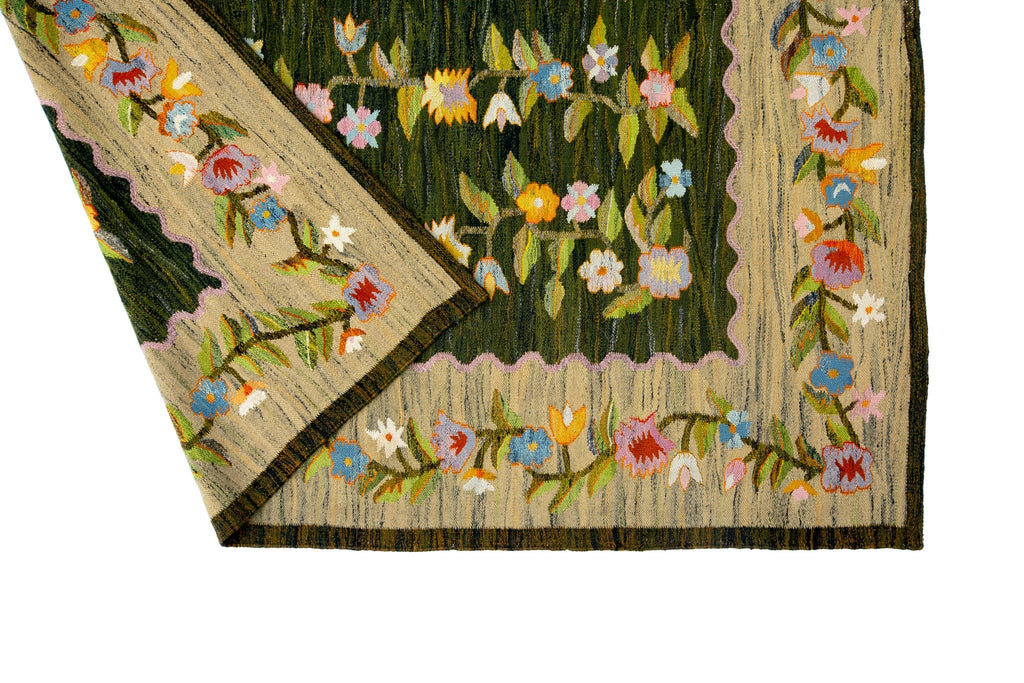 1960's Polish Tapestry - SHARKTOOTH Antique and Vintage Textiles