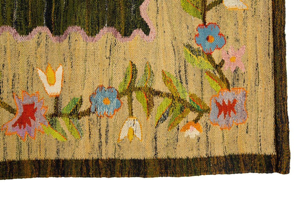 1960's Polish Tapestry - SHARKTOOTH Antique and Vintage Textiles