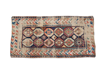 Early 19th Century Kazak 4’6” x 7’5” - SHARKTOOTH Antique and Vintage Textiles