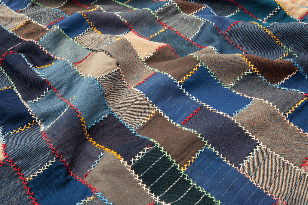 Antique Brick Wall Quilt - SHARKTOOTH Antique and Vintage Textiles