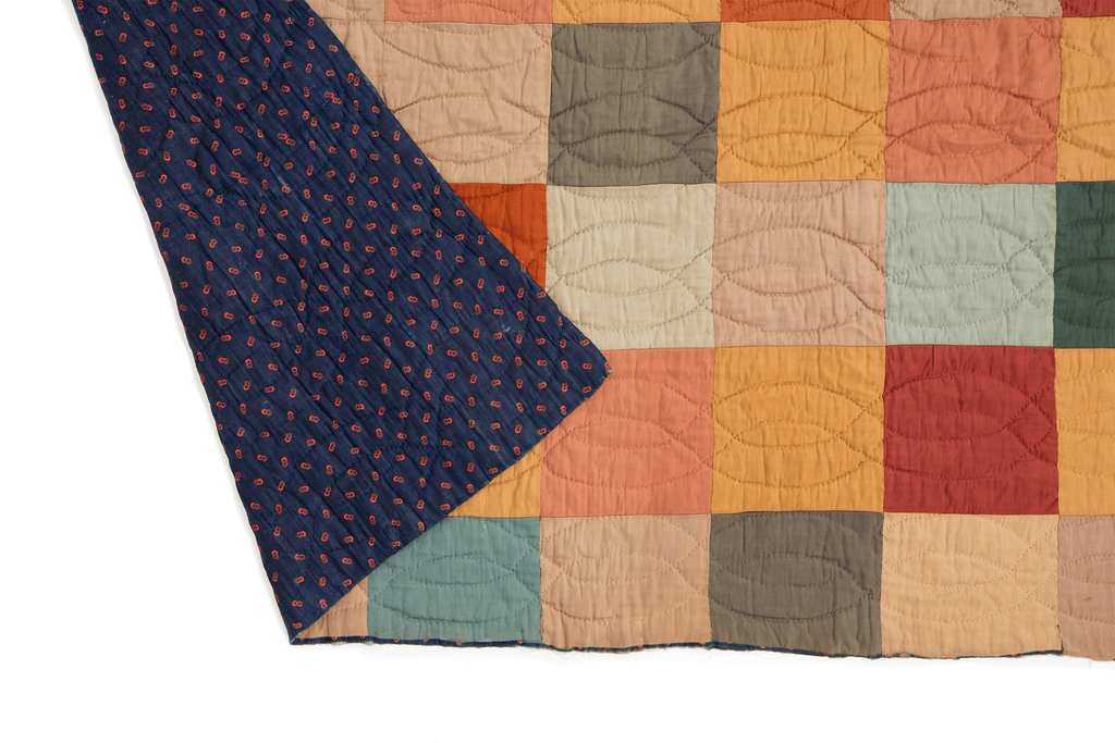 Early One Patch Quilt - SHARKTOOTH Antique and Vintage Textiles