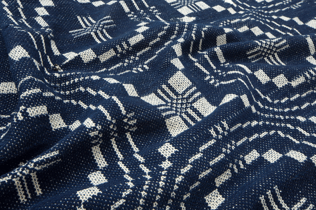 Early Antique Coverlet - SHARKTOOTH Antique and Vintage Textiles