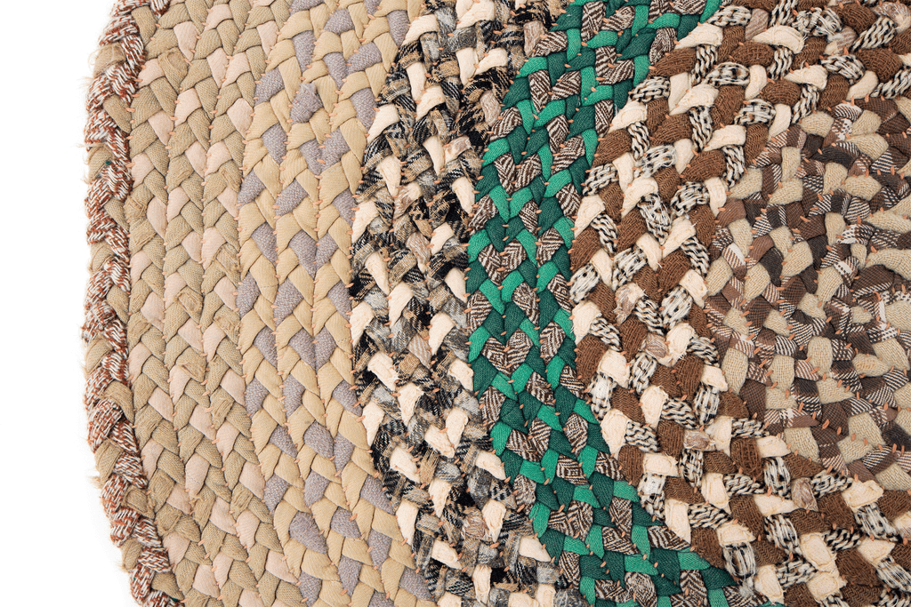 Vintage Braided Mat - SHARKTOOTH Antique and Vintage Textiles