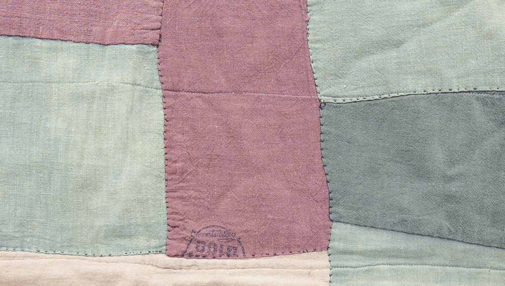 Abstract Feed Sack Quilt - SHARKTOOTH Antique and Vintage Textiles