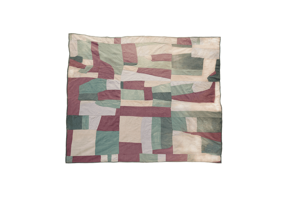 Abstract Feed Sack Quilt - SHARKTOOTH Antique and Vintage Textiles