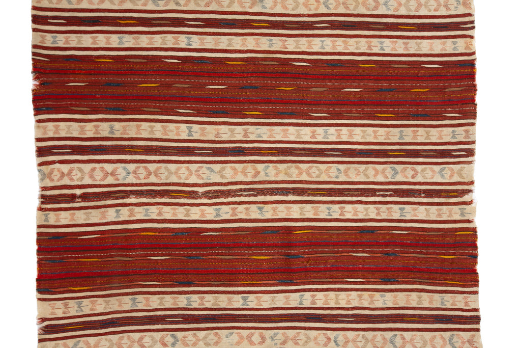 Afghan Turkomen Kilim 4'2" x 9'5" - SHARKTOOTH Antique and Vintage Textiles