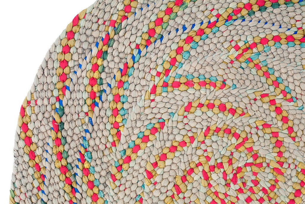 American Braided Mat - SHARKTOOTH Antique and Vintage Textiles