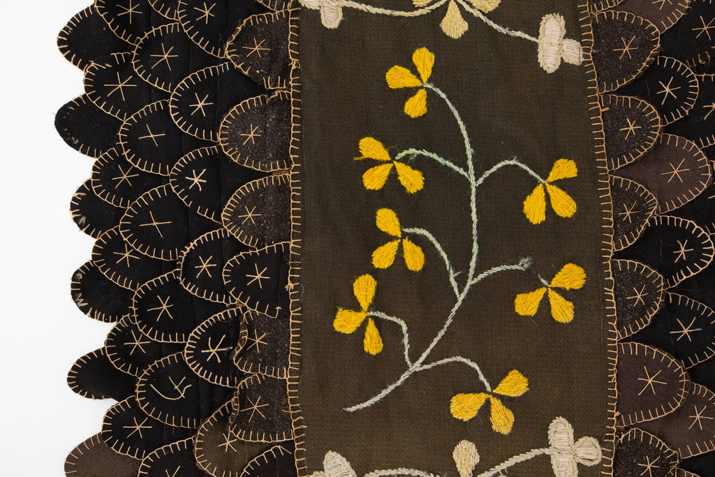 American Folk Rug 2' x 3'7" - SHARKTOOTH Antique and Vintage Textiles