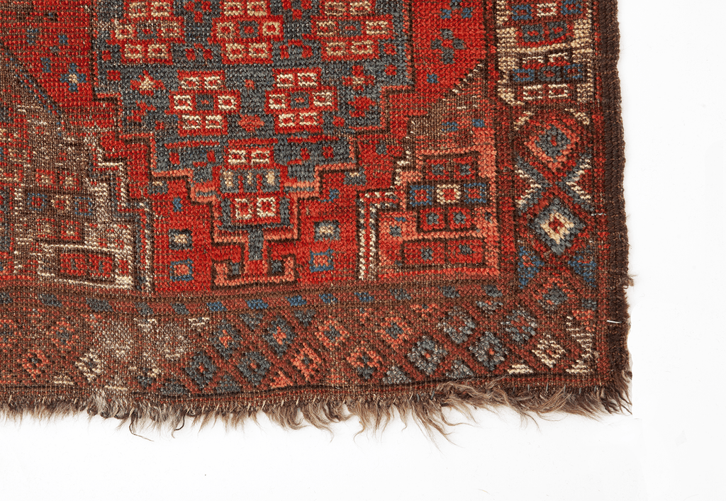 Antique Afghan - SHARKTOOTH Antique and Vintage Textiles