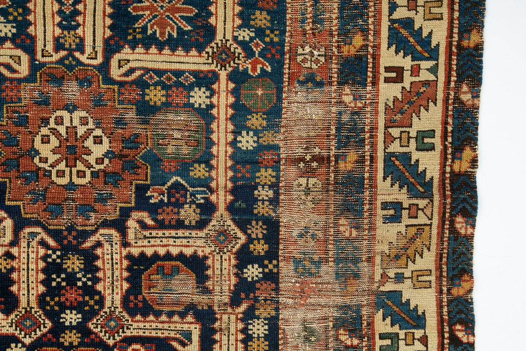 Antique Afshan Kuba 3'11" x 6' - SHARKTOOTH Antique and Vintage Textiles