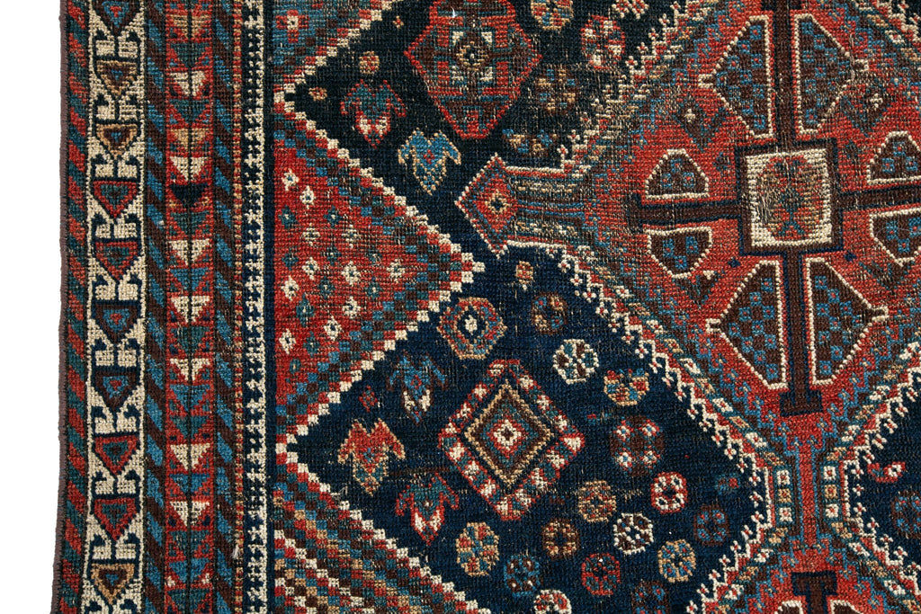 Antique Afshar 4'2" x 7'1" - SHARKTOOTH Antique and Vintage Textiles