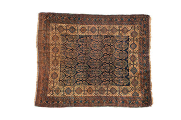 Antique Afshar 4'5" x 5'5" - SHARKTOOTH Antique and Vintage Textiles
