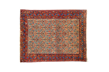 Antique Afshar 4'9" x 6'2" - SHARKTOOTH Antique and Vintage Textiles