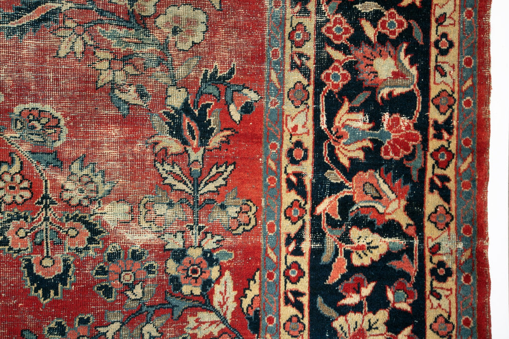 Antique Area Mahal 8'7" x 11'5" - SHARKTOOTH Antique and Vintage Textiles