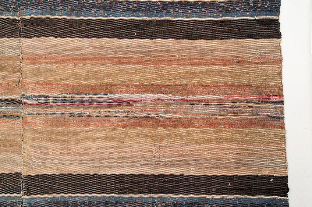 Antique Area Rag Rug 8' x 14" - SHARKTOOTH Antique and Vintage Textiles