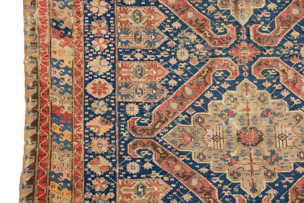 Antique Area Soumak 6' x 8'9" - SHARKTOOTH Antique and Vintage Textiles