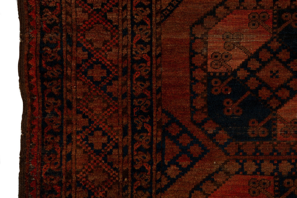 Antique Area Turkomen Ersari 7'7" x 10'1" - SHARKTOOTH Antique and Vintage Textiles