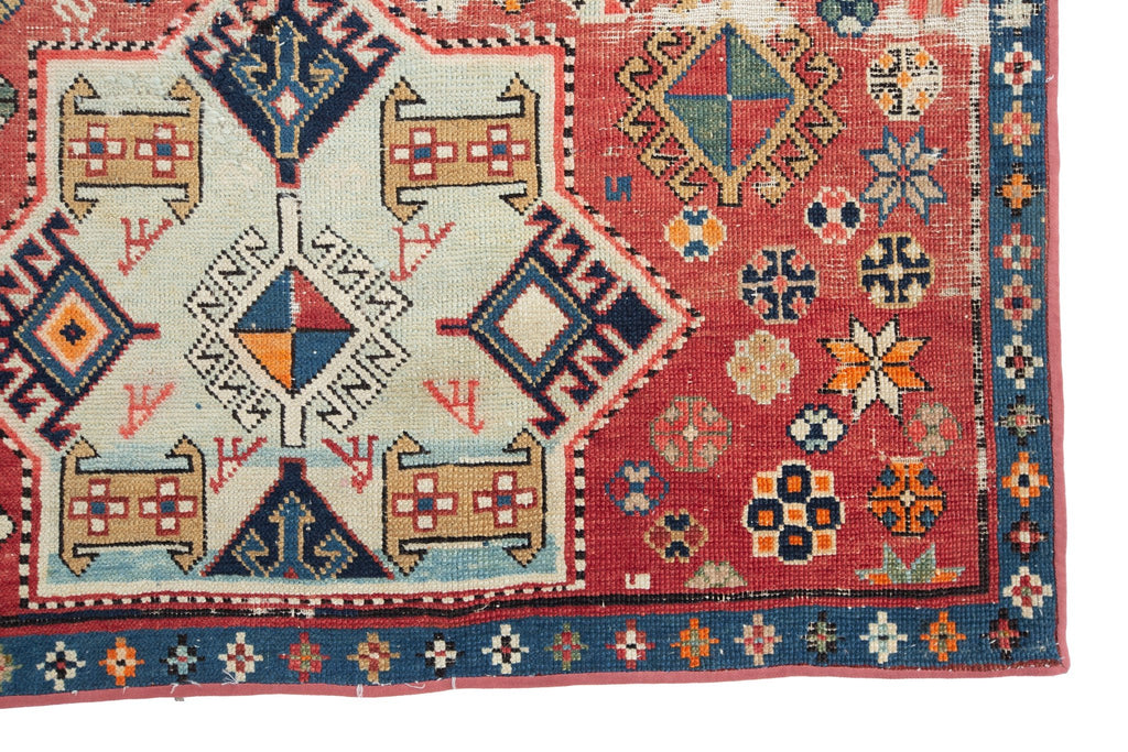 Antique Armenian Karabagh 3'9" x 9'9" - SHARKTOOTH Antique and Vintage Textiles