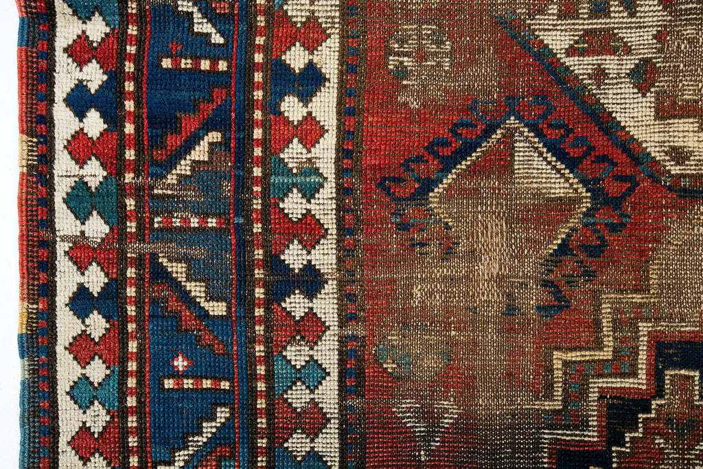 Antique Armenian Kazak 4’3” x 6’5” - SHARKTOOTH Antique and Vintage Textiles