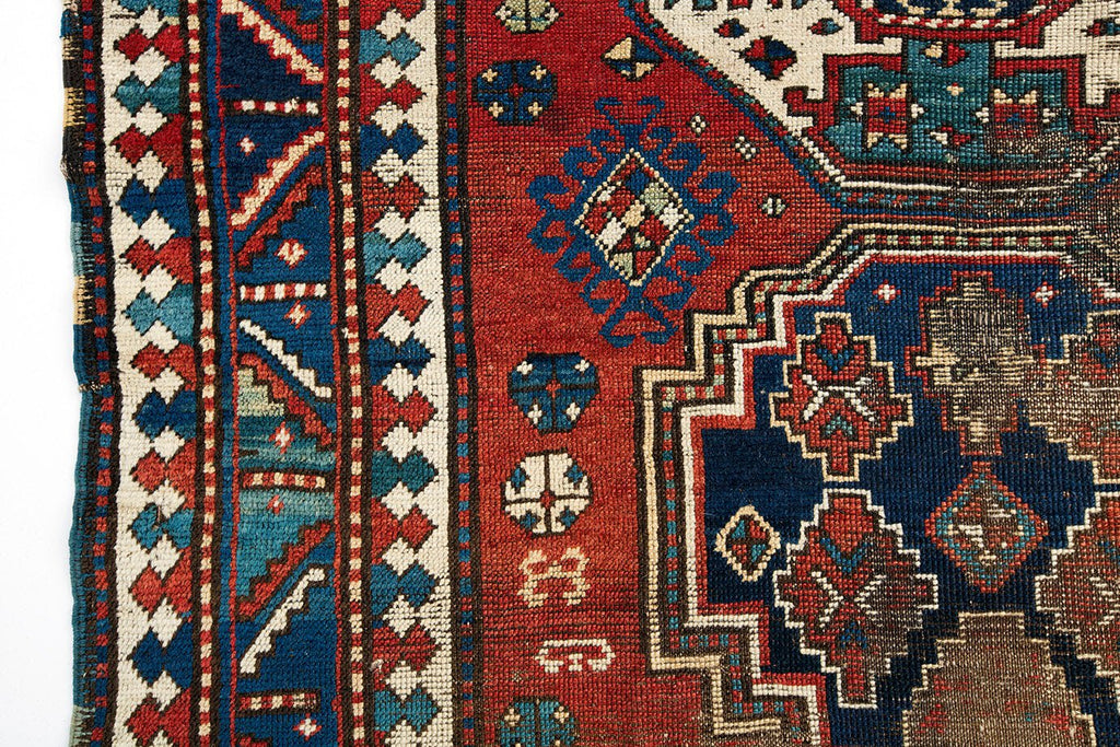 Antique Armenian Kazak 4’3” x 6’5” - SHARKTOOTH Antique and Vintage Textiles
