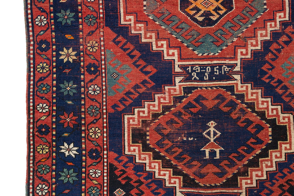 Antique Armenian Kazak 4'4" x 7' - SHARKTOOTH Antique and Vintage Textiles