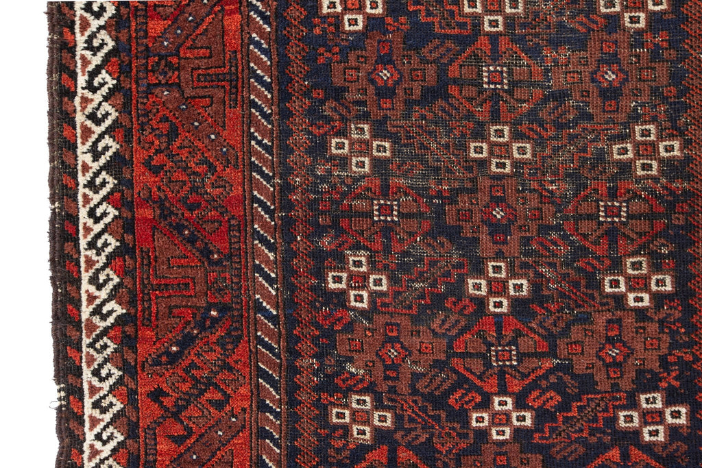 Antique Baluch 2'11" x 5'4" - SHARKTOOTH Antique and Vintage Textiles
