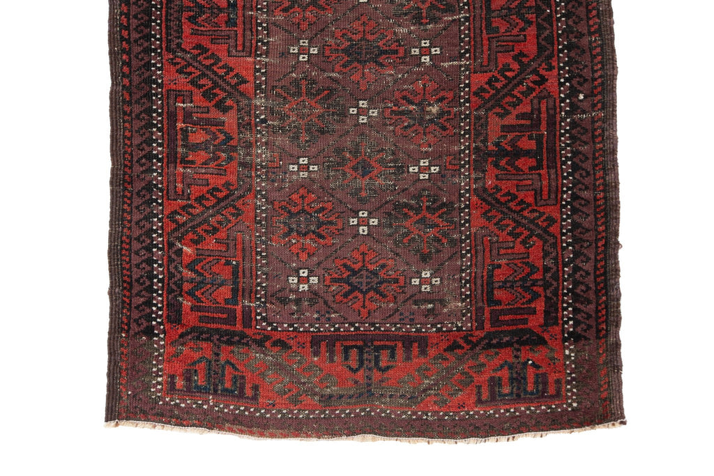Antique Baluch Runner 2'5" x 10'10" - SHARKTOOTH Antique and Vintage Textiles