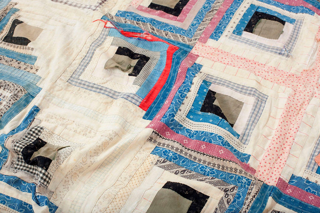 Antique Barn Raising Quilt - SHARKTOOTH Antique and Vintage Textiles