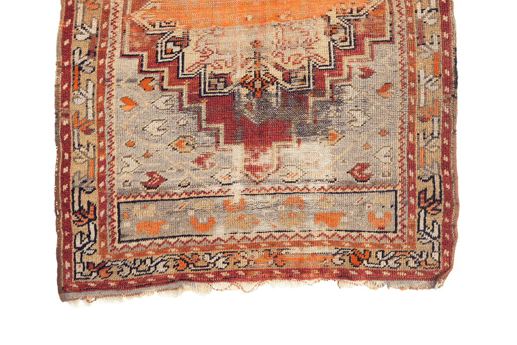 Antique Bergama Mat - SHARKTOOTH Antique and Vintage Textiles