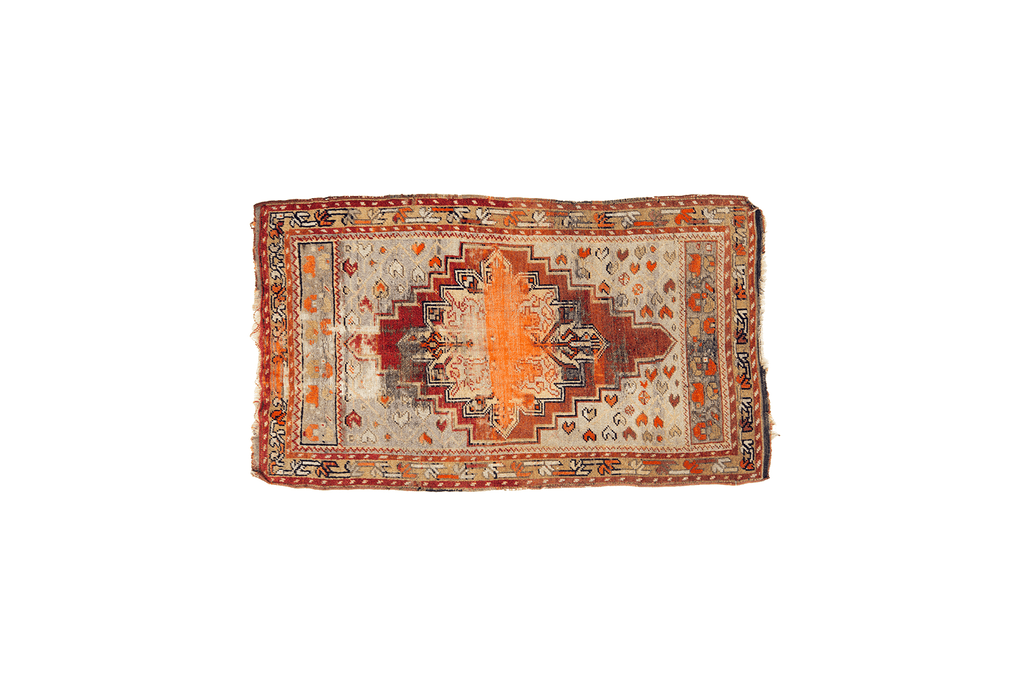 Antique Bergama Mat - SHARKTOOTH Antique and Vintage Textiles